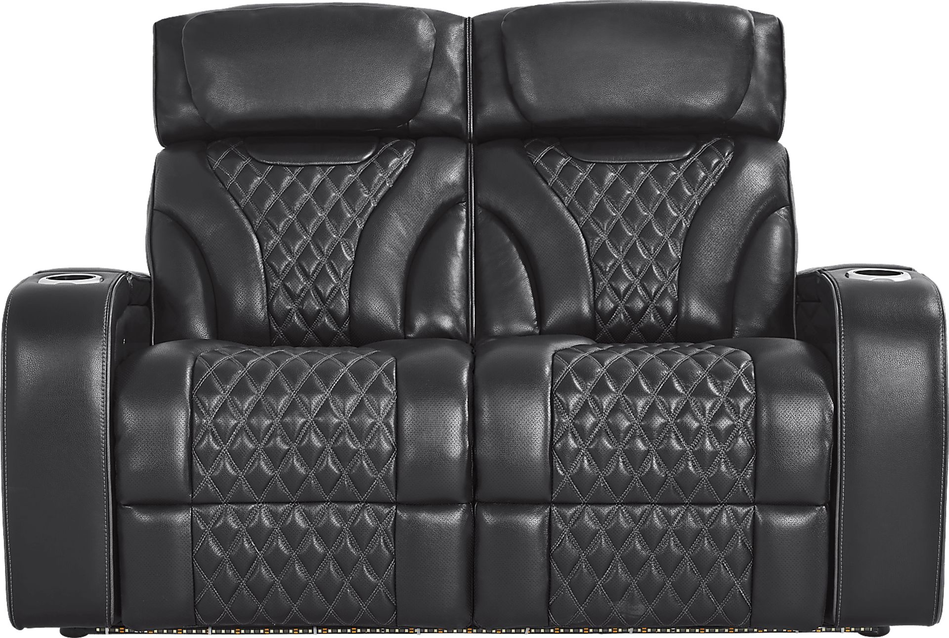Horizon Ridge Black Leather 8 Pc Living Room with Triple Power Reclining Sofa - Image 11