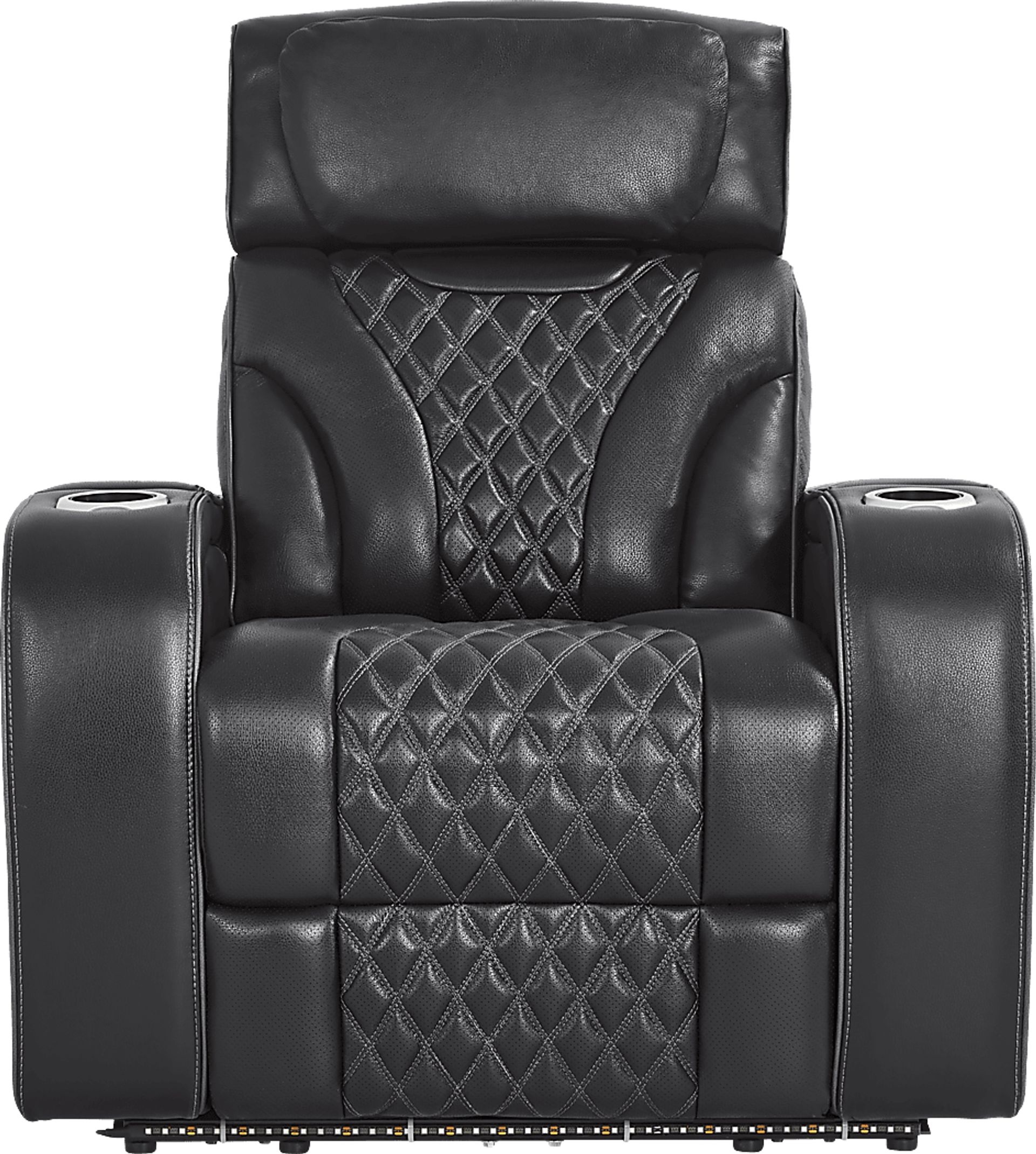 Horizon Ridge Black Leather 8 Pc Living Room with Triple Power Reclining Sofa - Image 14