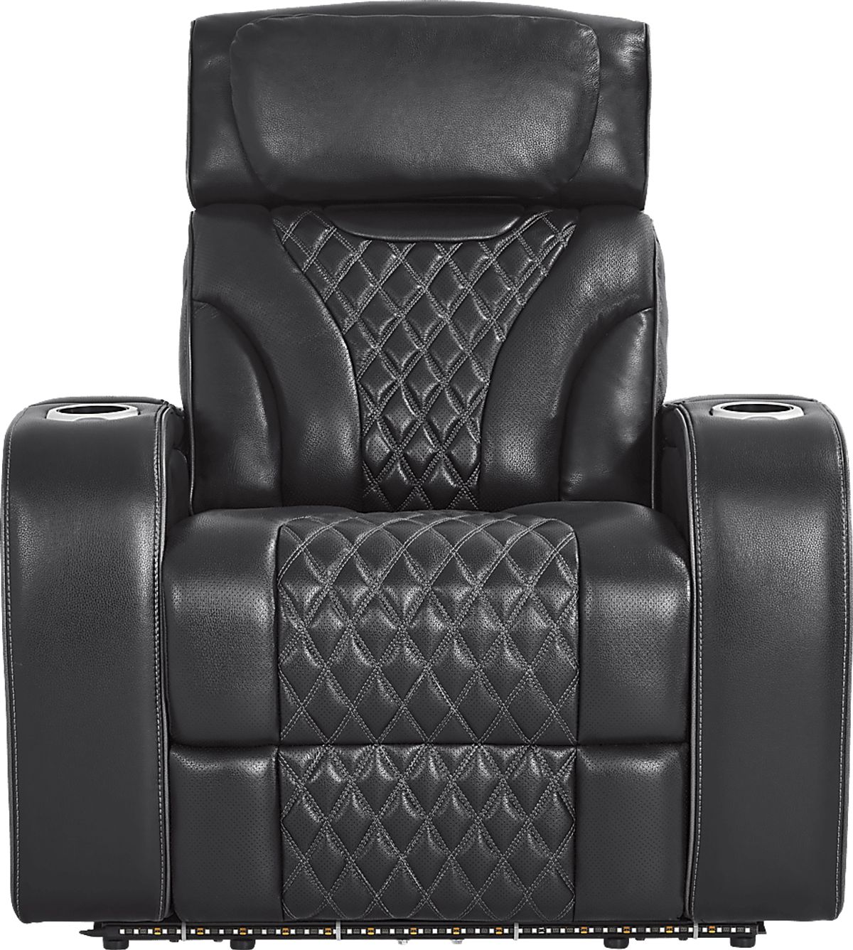 Horizon Ridge Black Leather Triple Power Recliner Rooms to Go