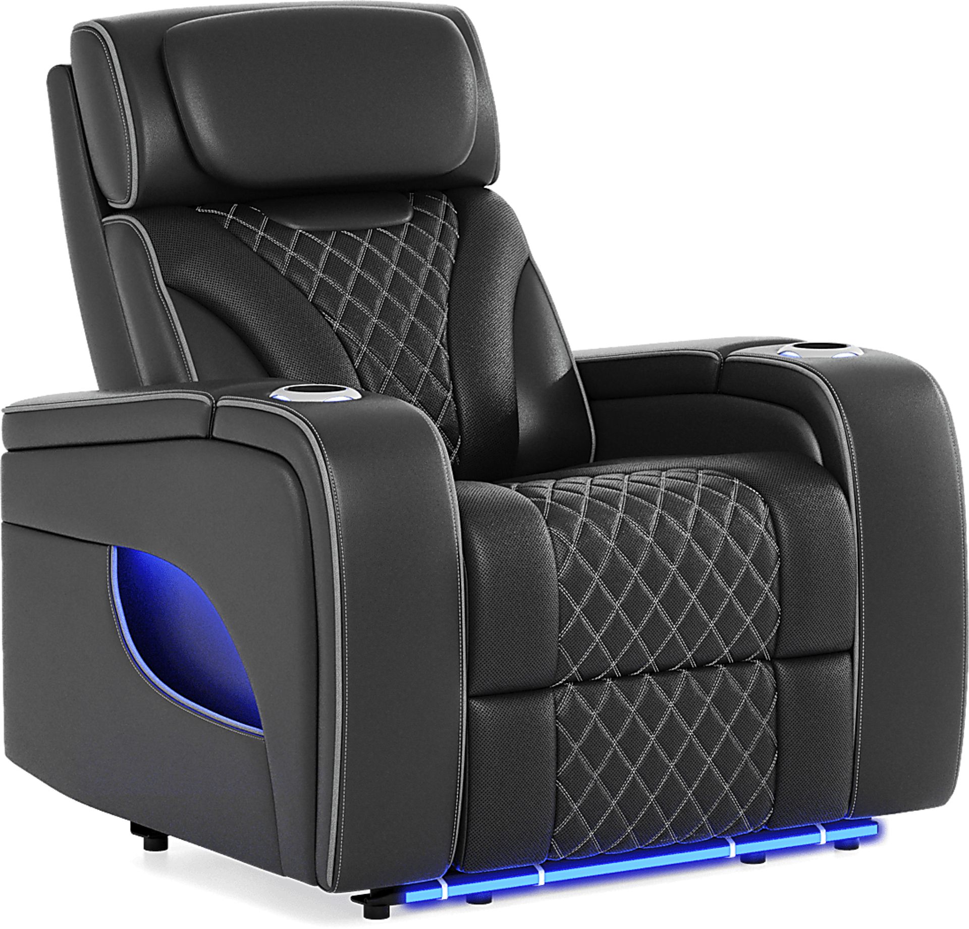 Horizon Ridge Black Leather 6 Pc Triple Power Reclining Living Room with Massage and Heat - Image 29