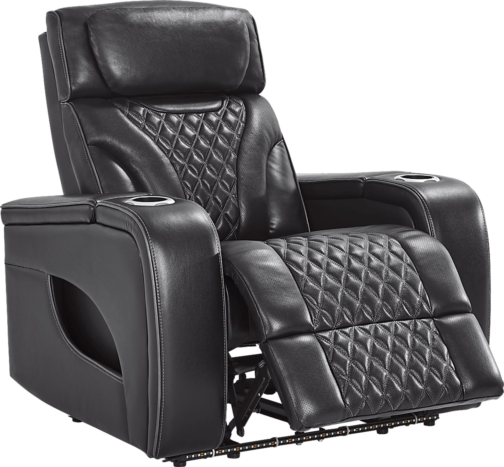 Horizon Ridge Black Leather 8 Pc Living Room with Triple Power Reclining Sofa - Image 16