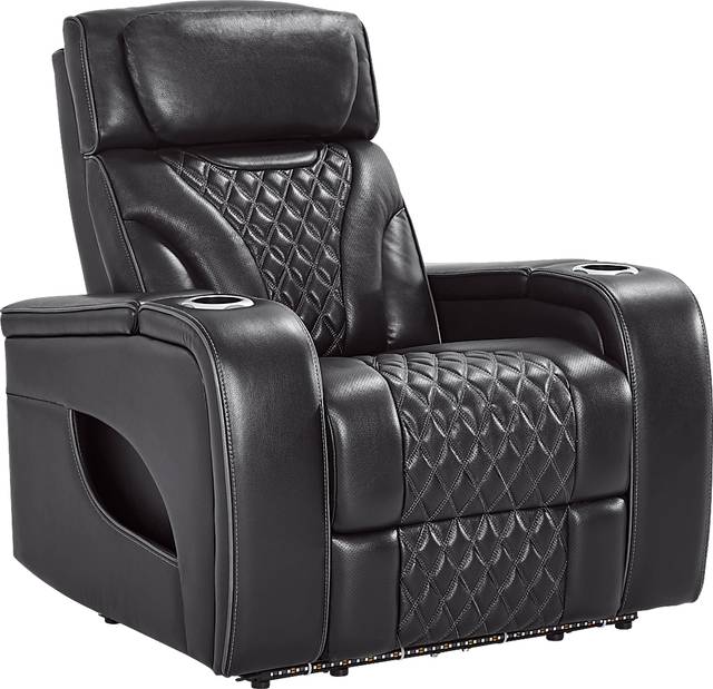 Horizon Ridge Black Leather 6 Pc Living Room with Triple Power Reclining Sofa - Thumbnail - Image 16