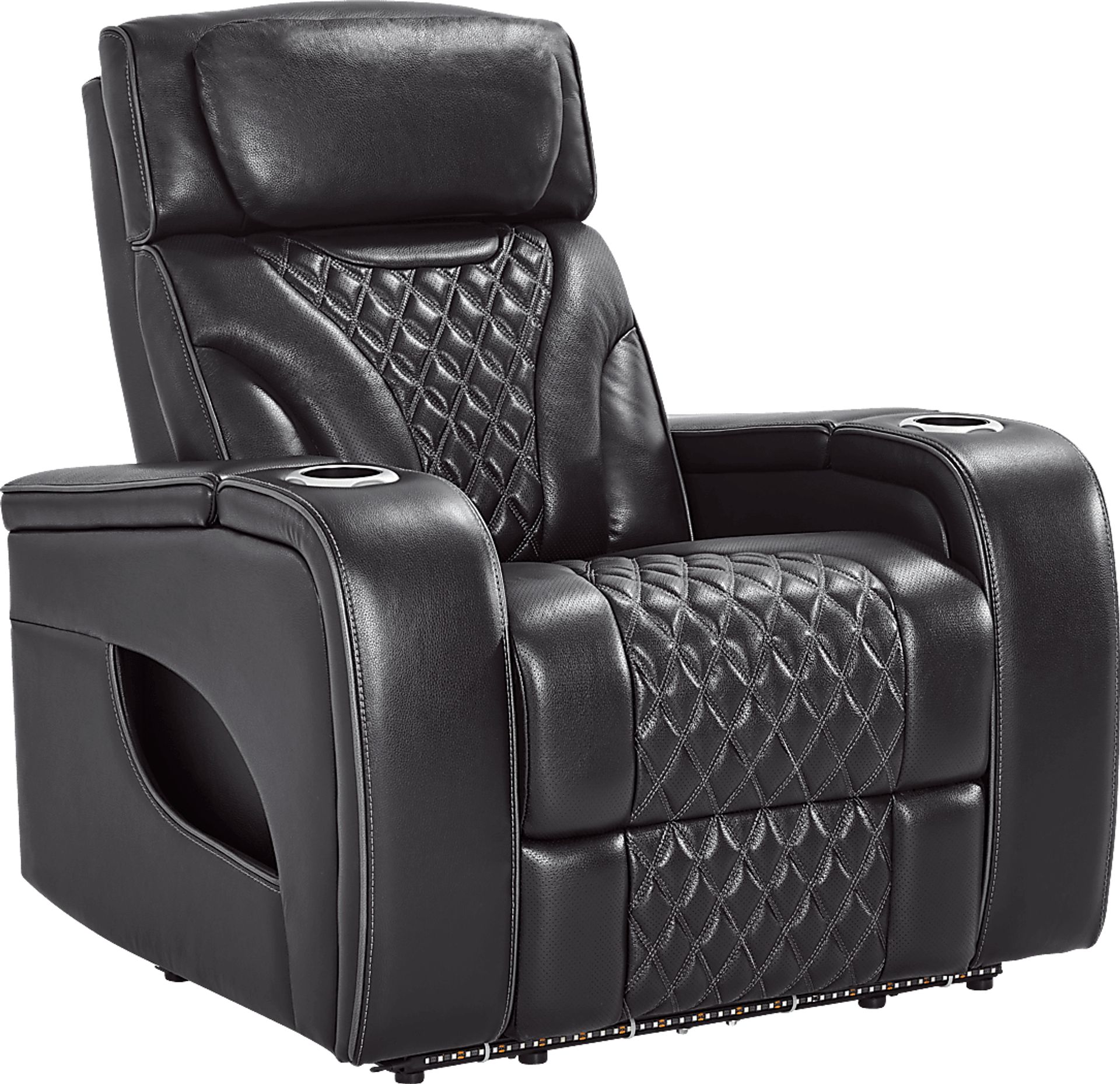 Horizon Ridge Black Leather 6 Pc Living Room with Triple Power Reclining Sofa - Image 16
