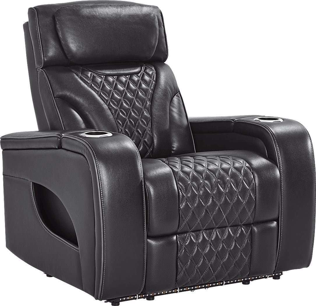 Horizon Ridge 3 Pc Black Leather Triple Power Reclining Living Room Set ...