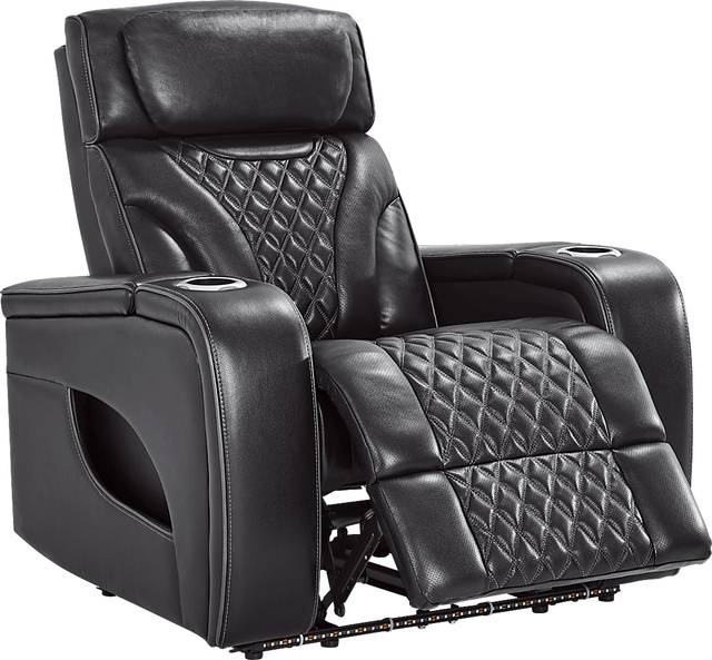 Horizon Ridge Black Leather 6 Pc Living Room with Triple Power Reclining Sofa - Thumbnail - Image 13