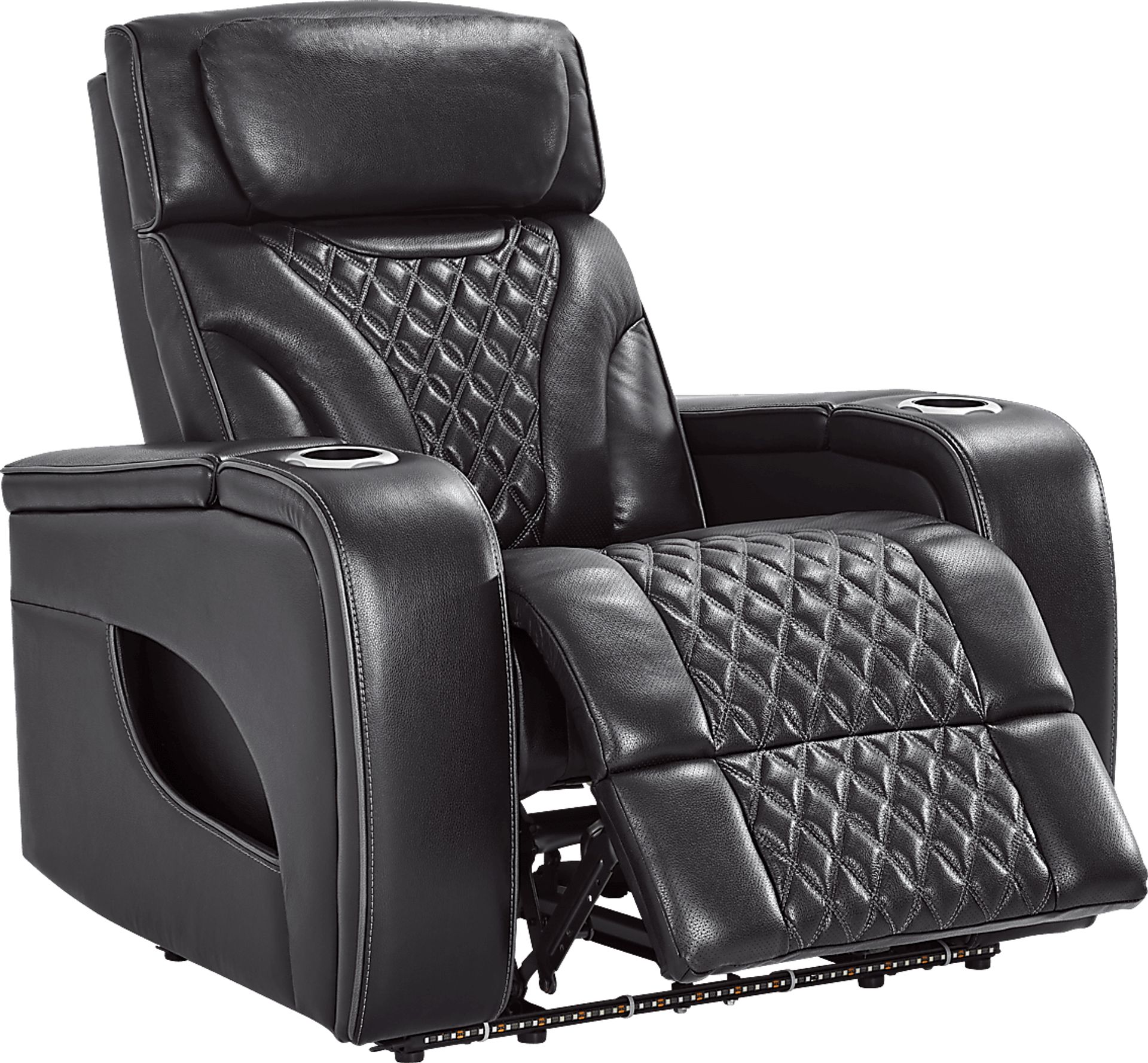 Horizon Ridge Black Leather 6 Pc Living Room with Triple Power Reclining Sofa - Image 13
