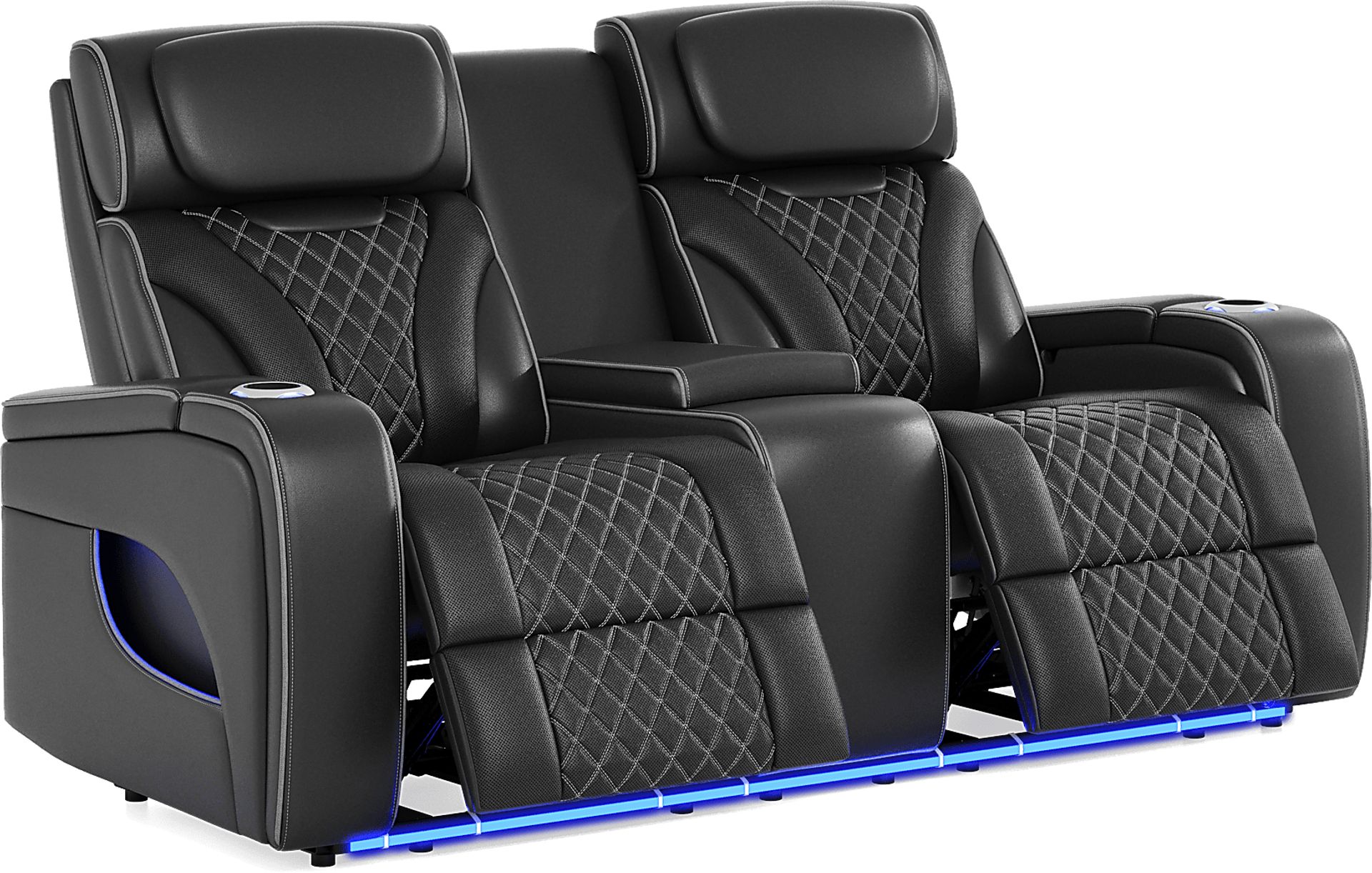 Horizon Ridge Black Leather 6 Pc Triple Power Reclining Living Room with Massage and Heat - Image 16