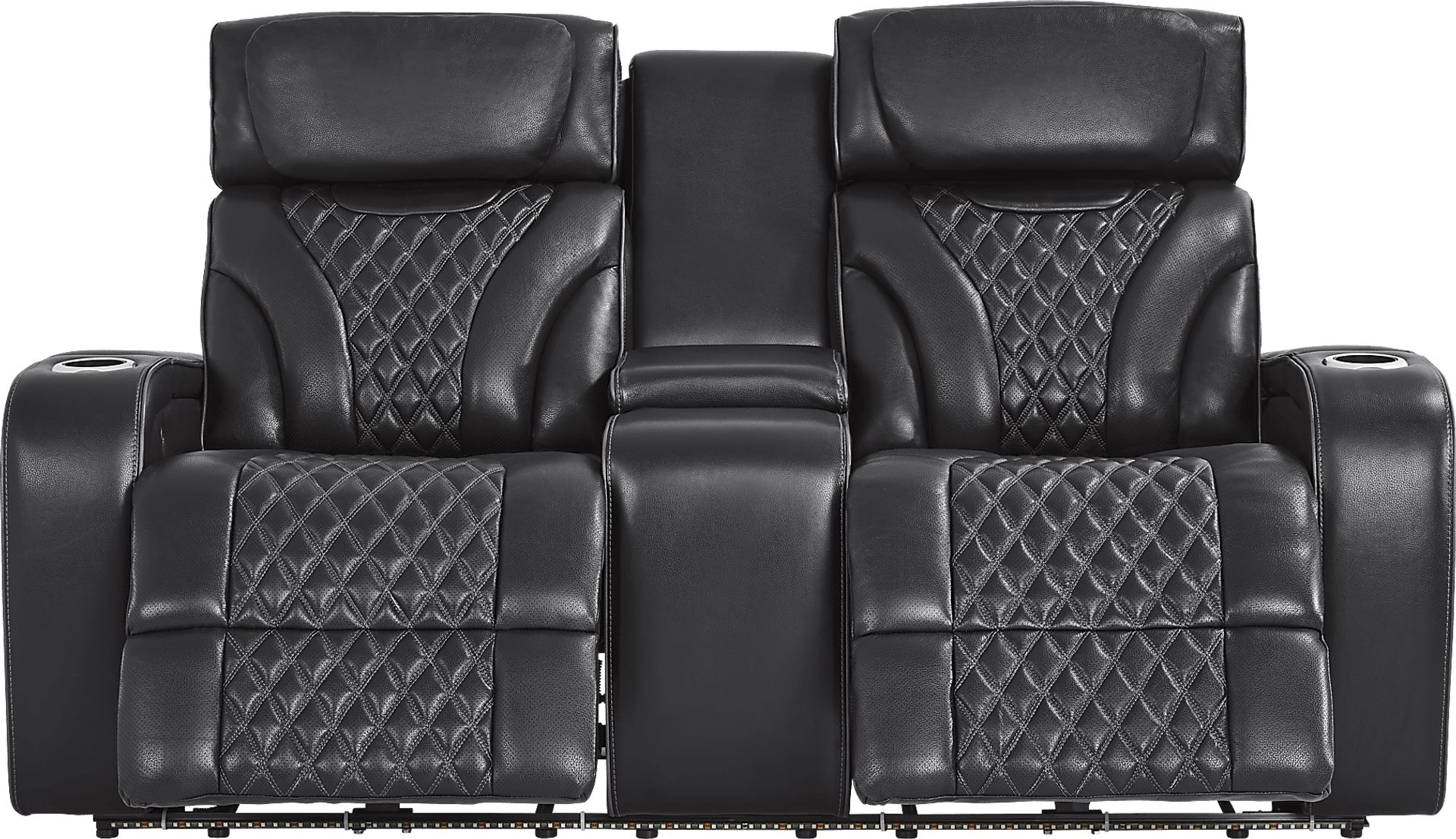 Horizon Ridge Black Leather 5 Pc Triple Power Reclining Living Room with Massage and Heat - Image 13