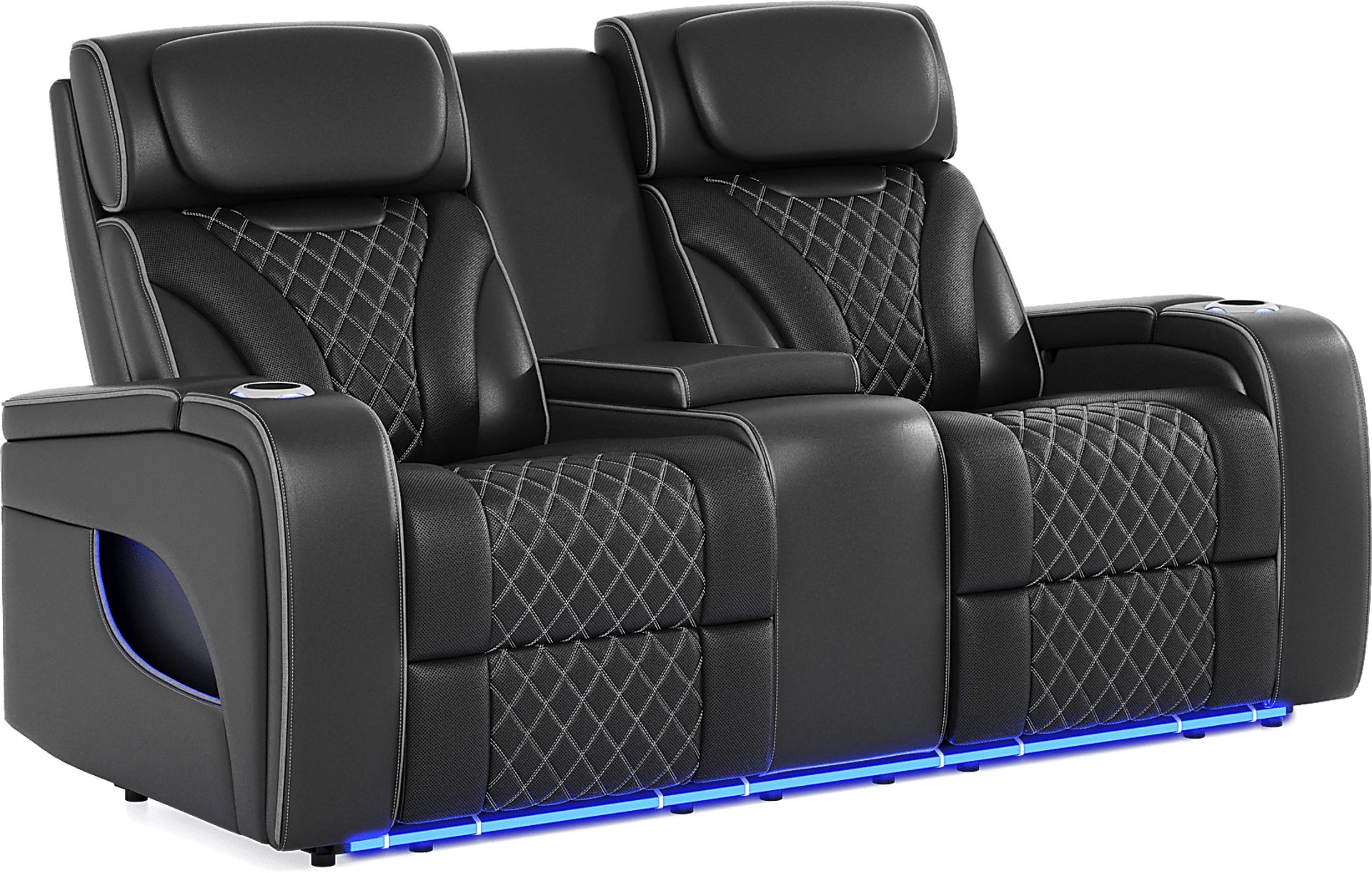 Horizon Ridge Black Leather 6 Pc Triple Power Reclining Living Room with Massage and Heat - Image 18