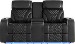 triple power reclining console loveseat