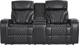 triple power reclining console loveseat