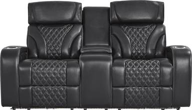 triple power reclining console loveseat