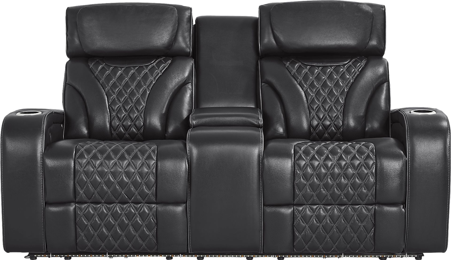 Horizon Ridge Black Leather 5 Pc Triple Power Reclining Living Room with Massage and Heat - Image 11