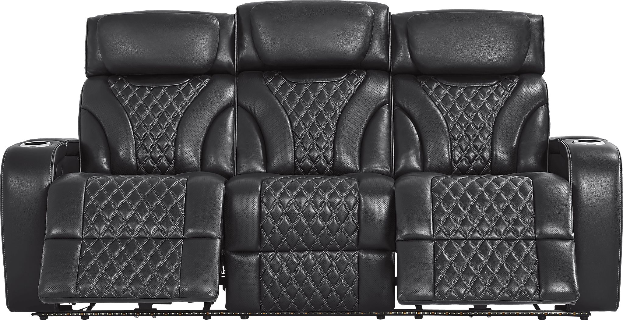Horizon Ridge Leather Triple Power Reclining Living Room Set - Thumbnail 4