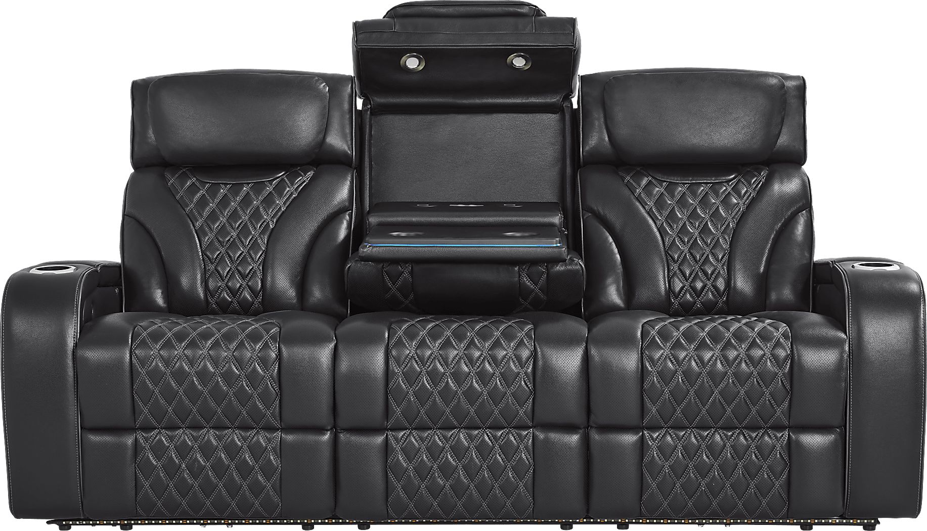 Horizon Ridge Leather Triple Power Reclining Living Room Set - Thumbnail 2