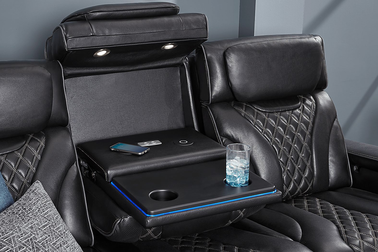 Horizon Ridge Leather Triple Power Reclining Living Room Set - Thumbnail 5