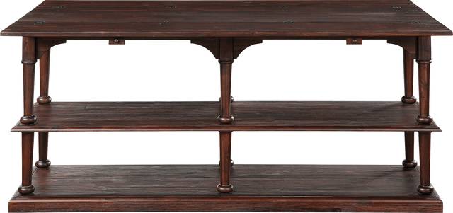 Hornbean Brown Sofa Table - Thumbnail - Image 4