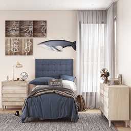 Hornblende Blue Twin Headboard - Thumbnail - Image 6