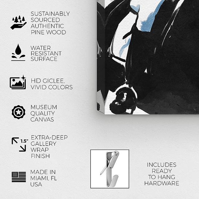 Horseback Rider Black Artwork - Thumbnail - Image 2