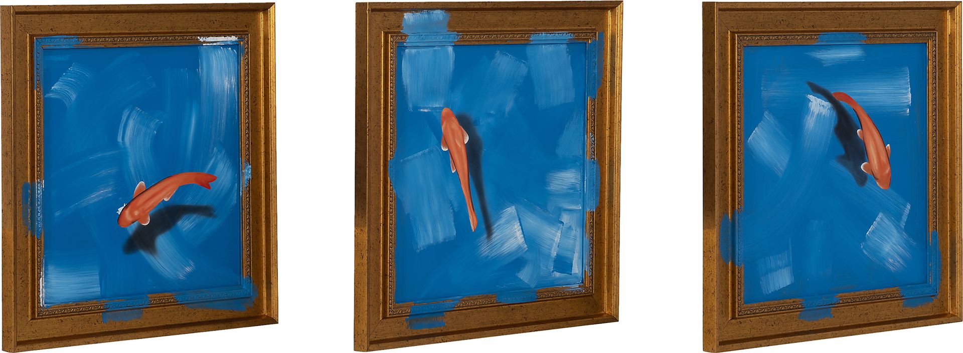 Hortense Blue Artwork, Set of 3 - Image 4