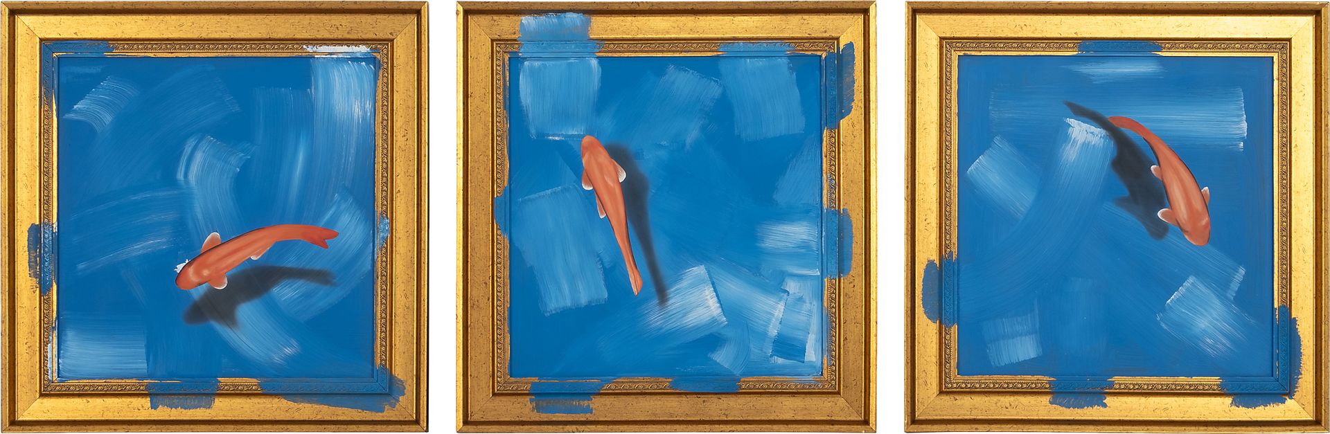 Hortense Blue Artwork, Set of 3 - Image 1