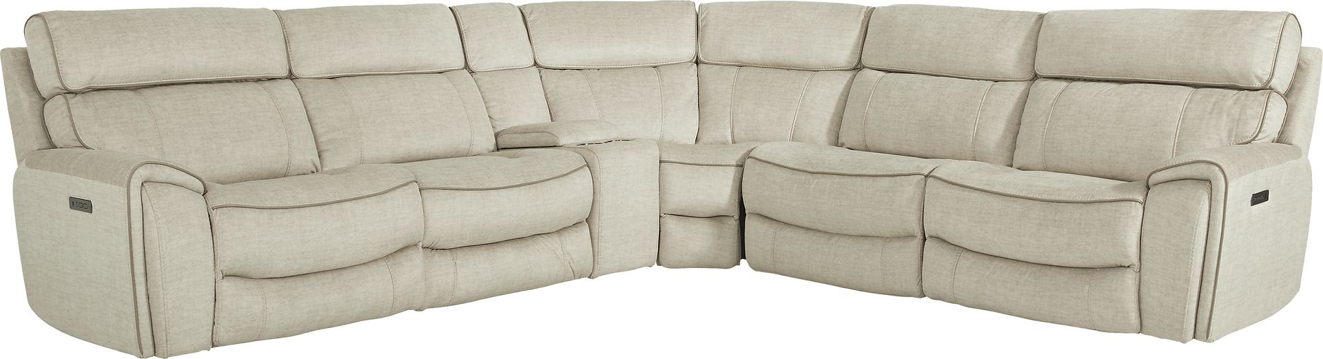 Hosford Beige 6 Pc Power Reclining Sectional - Image 3