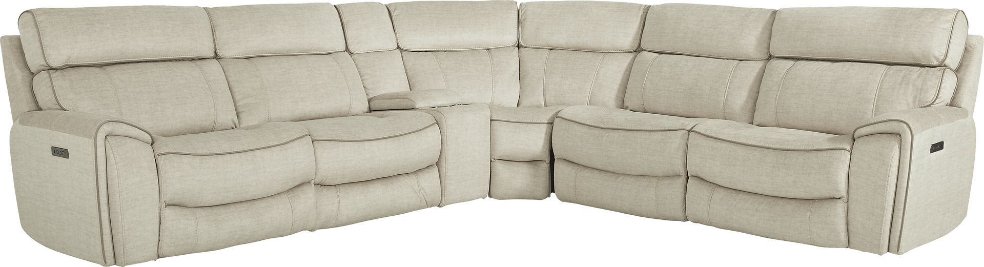 Hosford Beige 6 Pc Power Reclining Sectional - Image 1