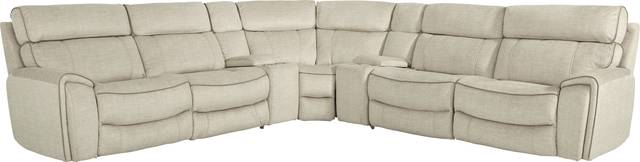 Hosford Beige 7 Pc Reclining Sectional - Thumbnail - Image 1