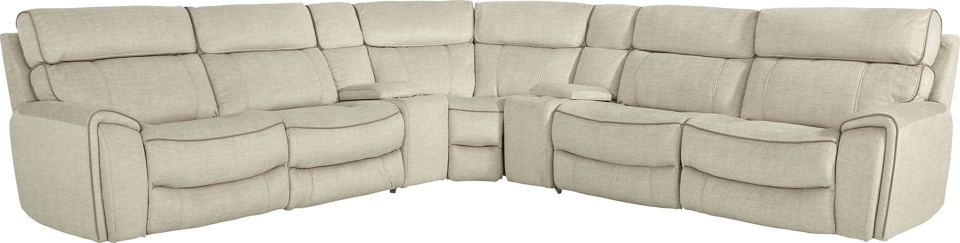 Hosford Beige 7 Pc Reclining Sectional - Image 1