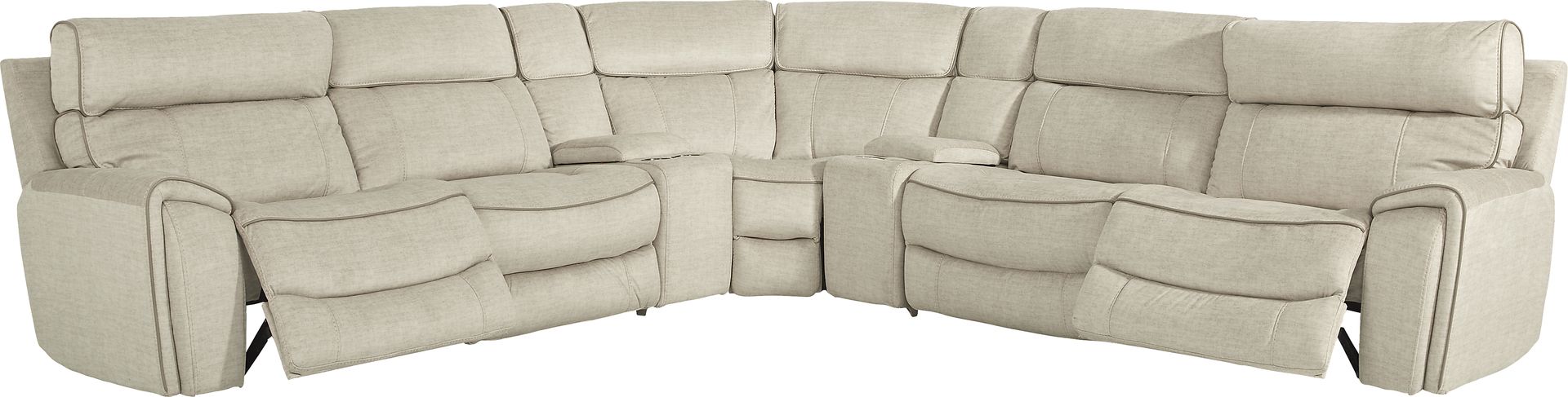 Hosford Beige 7 Pc Reclining Sectional - Image 1
