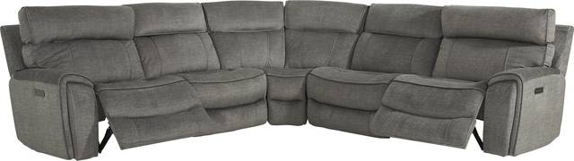 Hosford Dark Gray 5 Pc Dual Power Reclining Sectional - Thumbnail - Image 3