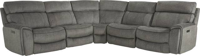 Hosford Dark Gray 5 Pc Dual Power Reclining Sectional - Thumbnail - Image 1