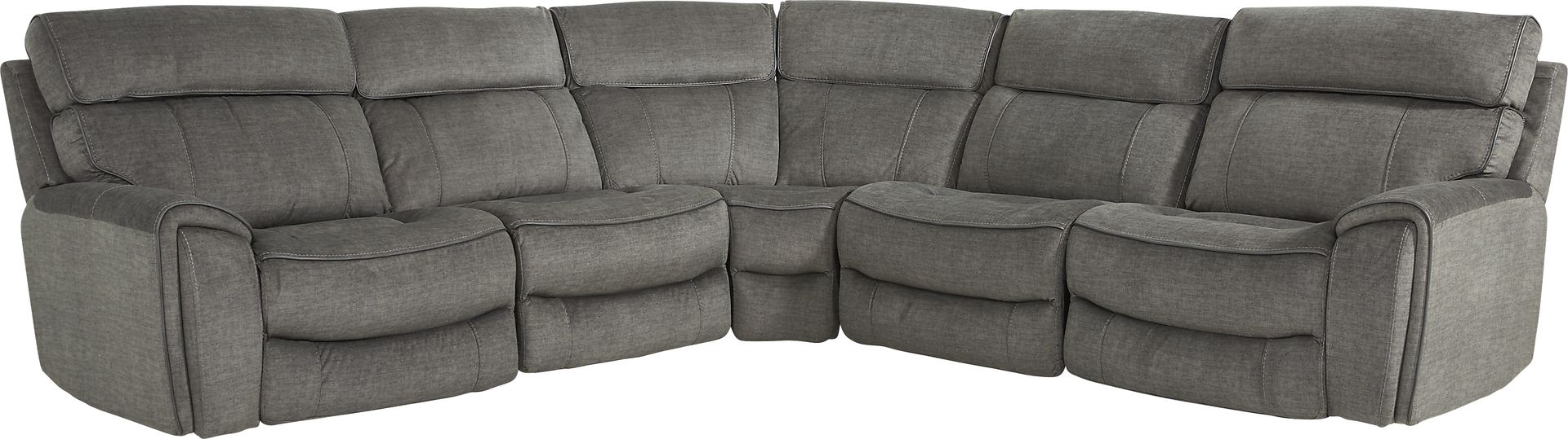 Hosford Dark Gray 5 Pc Reclining Sectional - Image 3