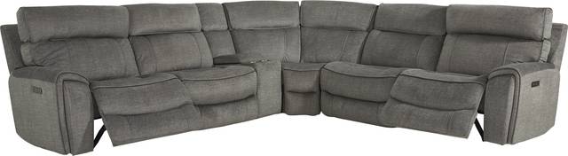 Hosford Dark Gray 6 Pc Dual Power Reclining Sectional - Thumbnail - Image 3