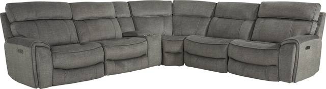 Hosford Dark Gray 6 Pc Power Reclining Sectional - Thumbnail - Image 1