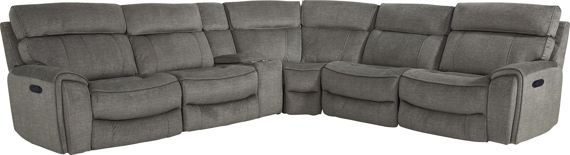 Hosford Dark Gray 6 Pc Reclining Sectional - Image 3