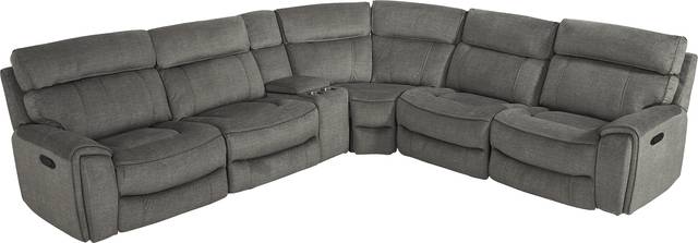 Hosford Dark Gray 6 Pc Reclining Sectional - Thumbnail - Image 4