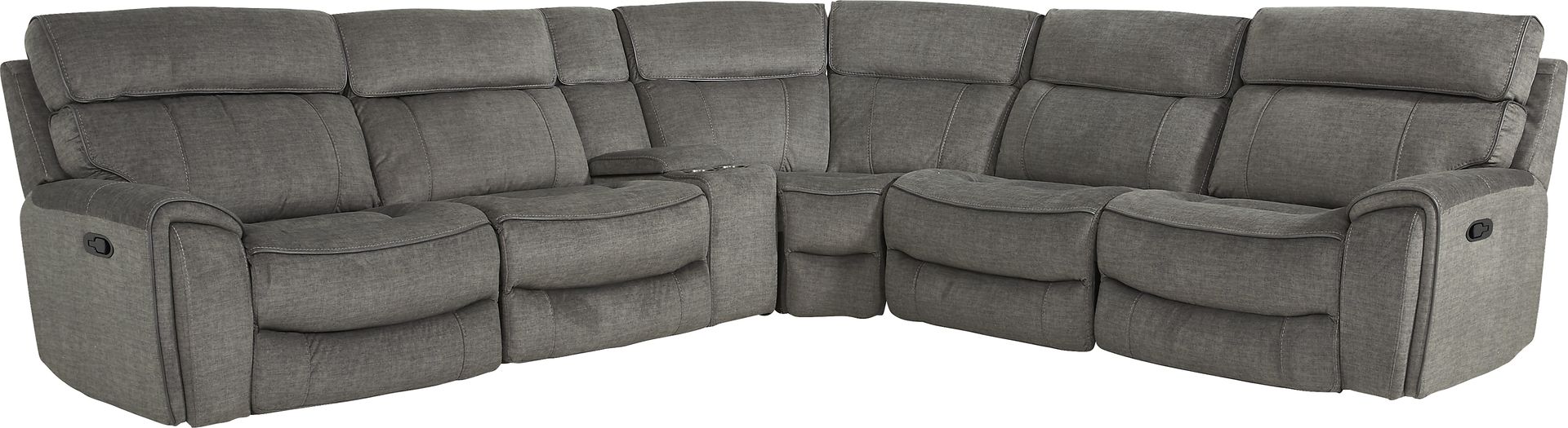 Hosford Dark Gray 6 Pc Reclining Sectional - Image 1