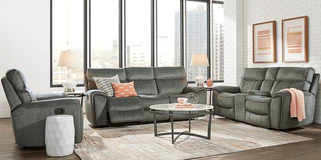 Hosford Dark Gray 7 Pc Reclining Living Room - Thumbnail - Image 1