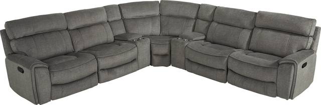 Hosford Dark Gray 7 Pc Reclining Sectional - Thumbnail - Image 3