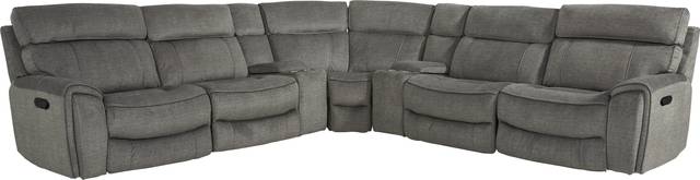 Hosford Dark Gray 7 Pc Reclining Sectional - Thumbnail - Image 1