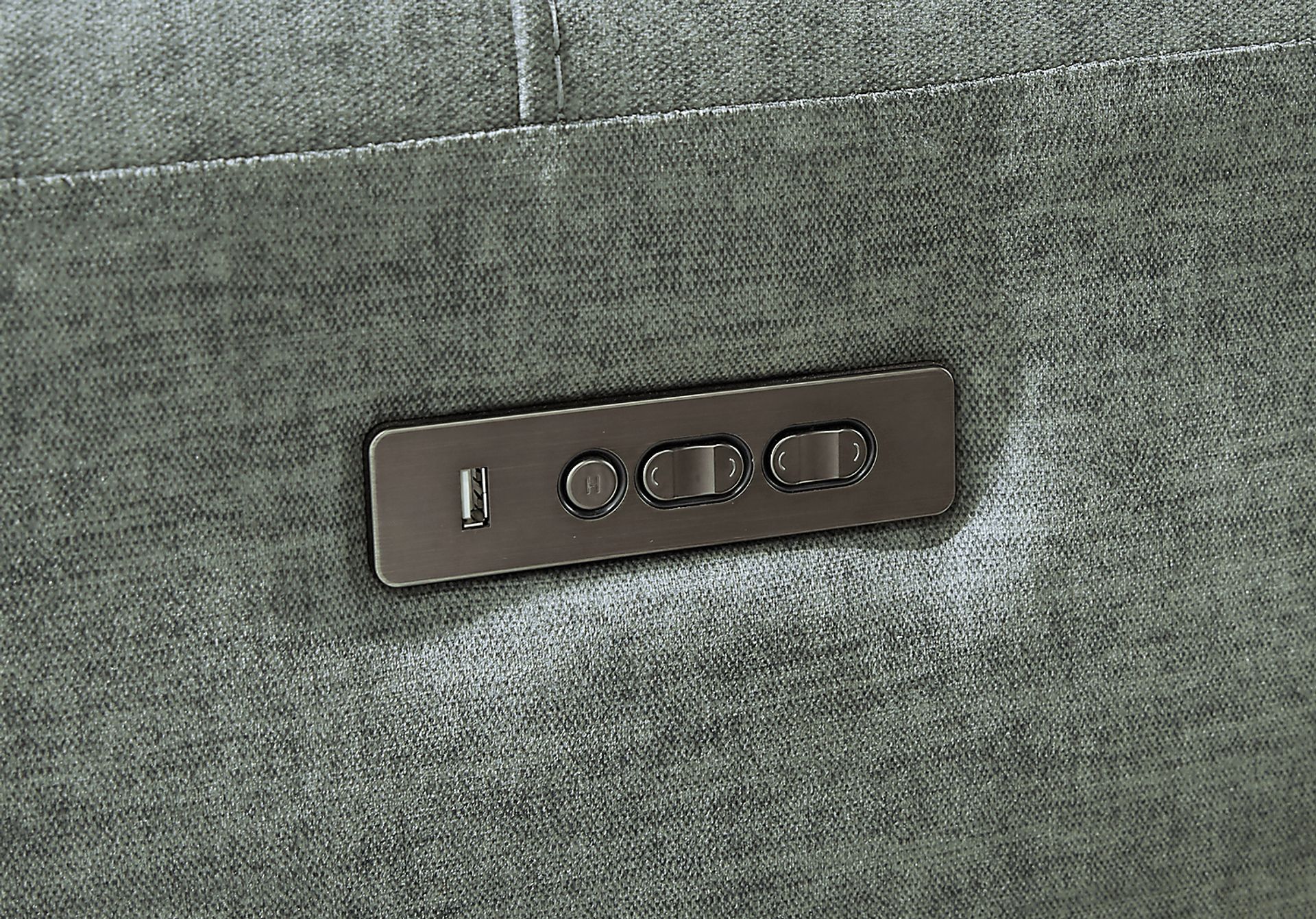 Hosford Dark Gray Dual Power Reclining Sofa - Image 5