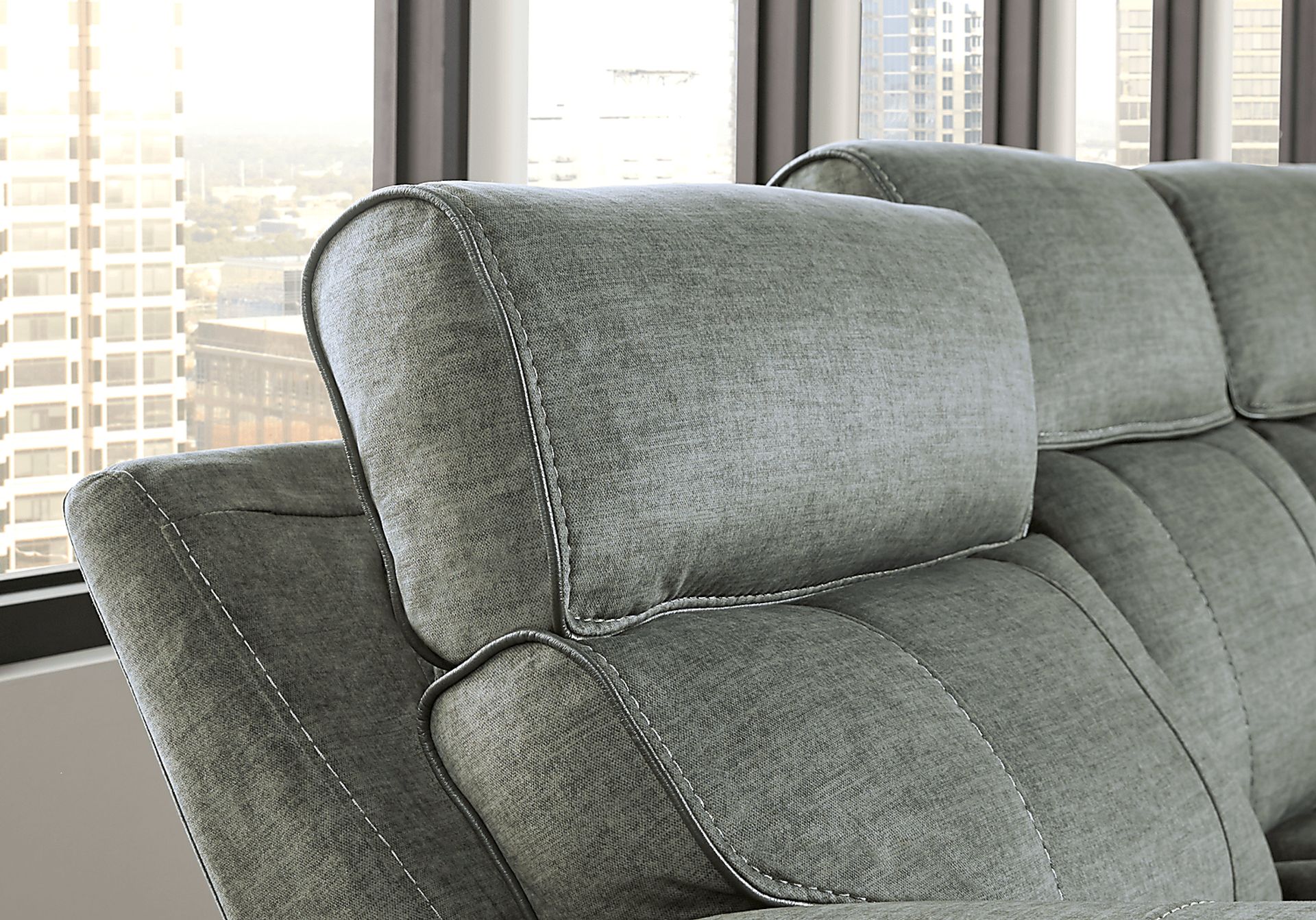 Hosford Dark Gray Dual Power Reclining Sofa - Image 6
