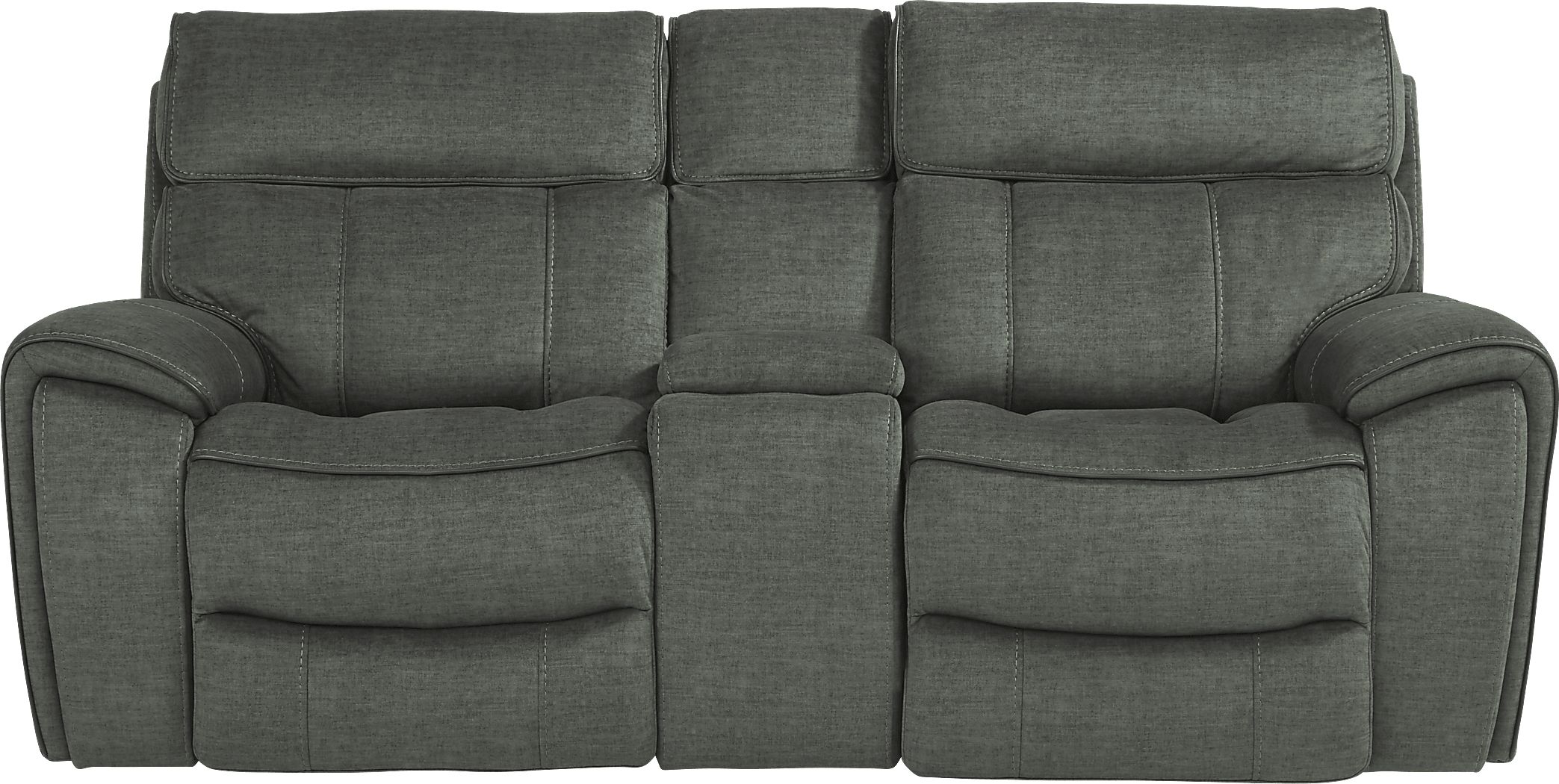 Hosford Dark Gray Glider Reclining Console Loveseat Rooms To Go