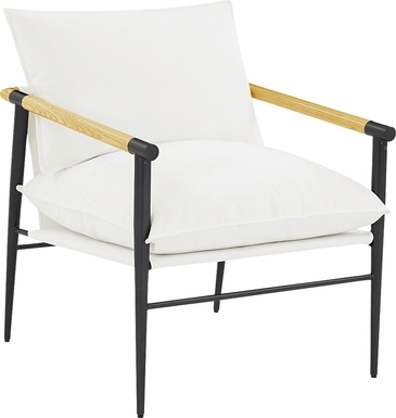 Houchin White Accent Chair