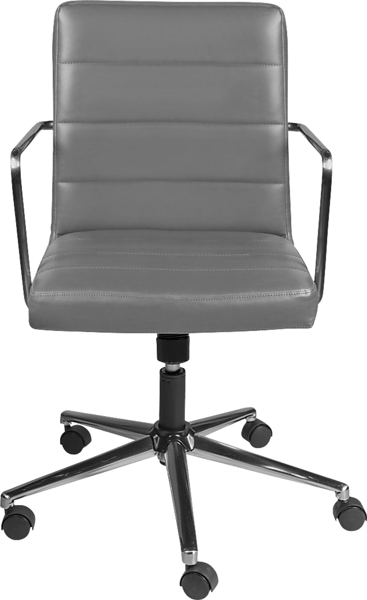 Houkom Gray Synthetic Fabric Desk Chair Rooms to Go