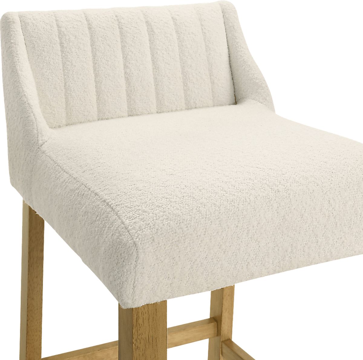 Houndgold Natural Beige,White Fabric Counter Stool | Rooms to Go
