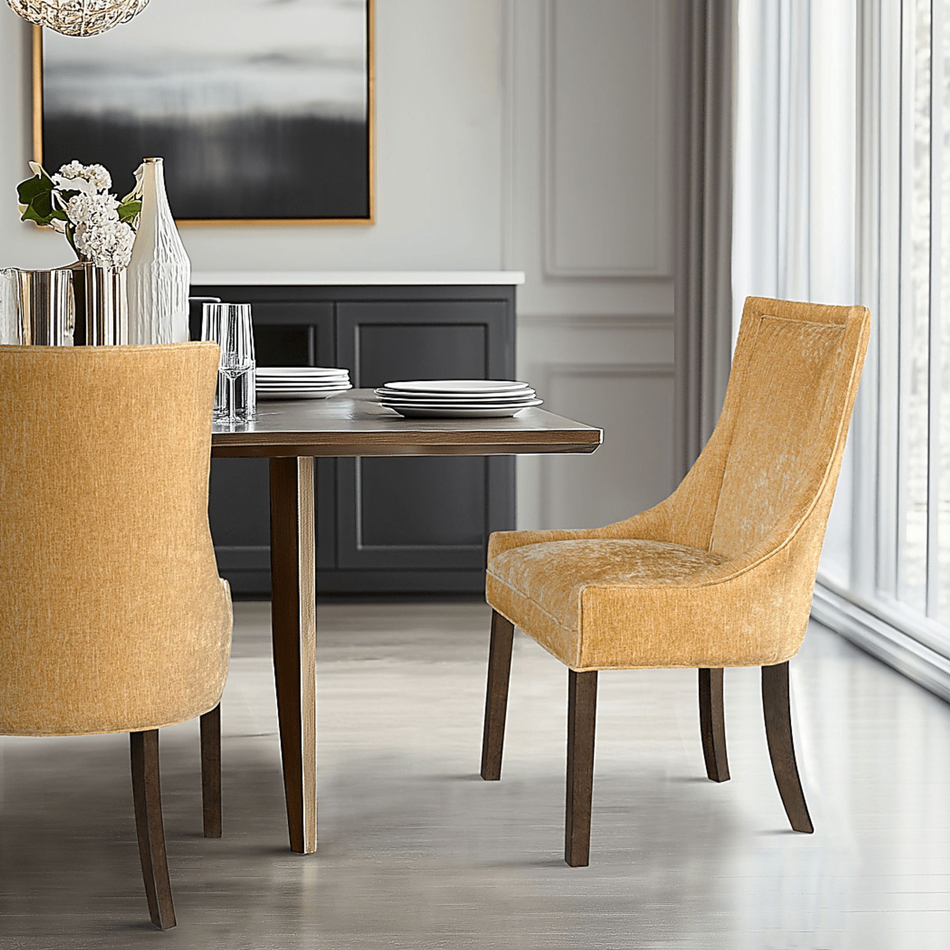 Houndsun Gold Dining Chair, Set of 2 - Image 3