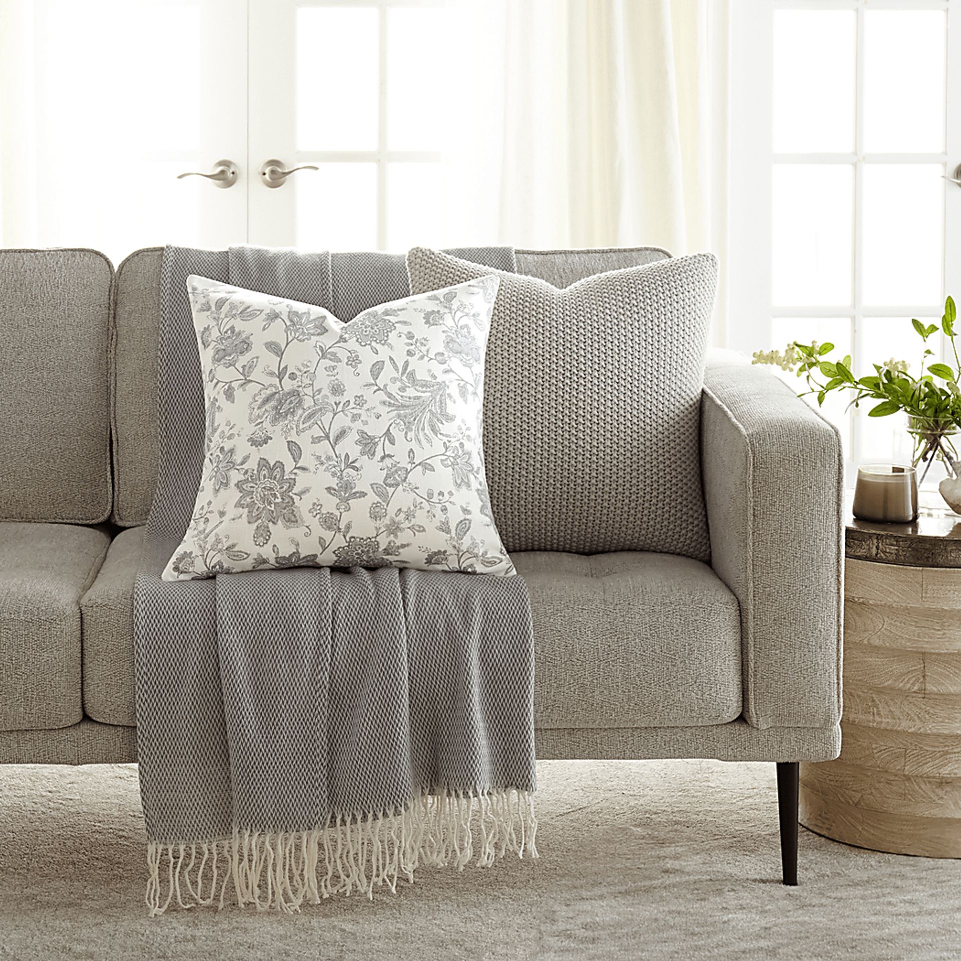 Houndway Light Gray Accent Pillow Set of 2 - Image 2