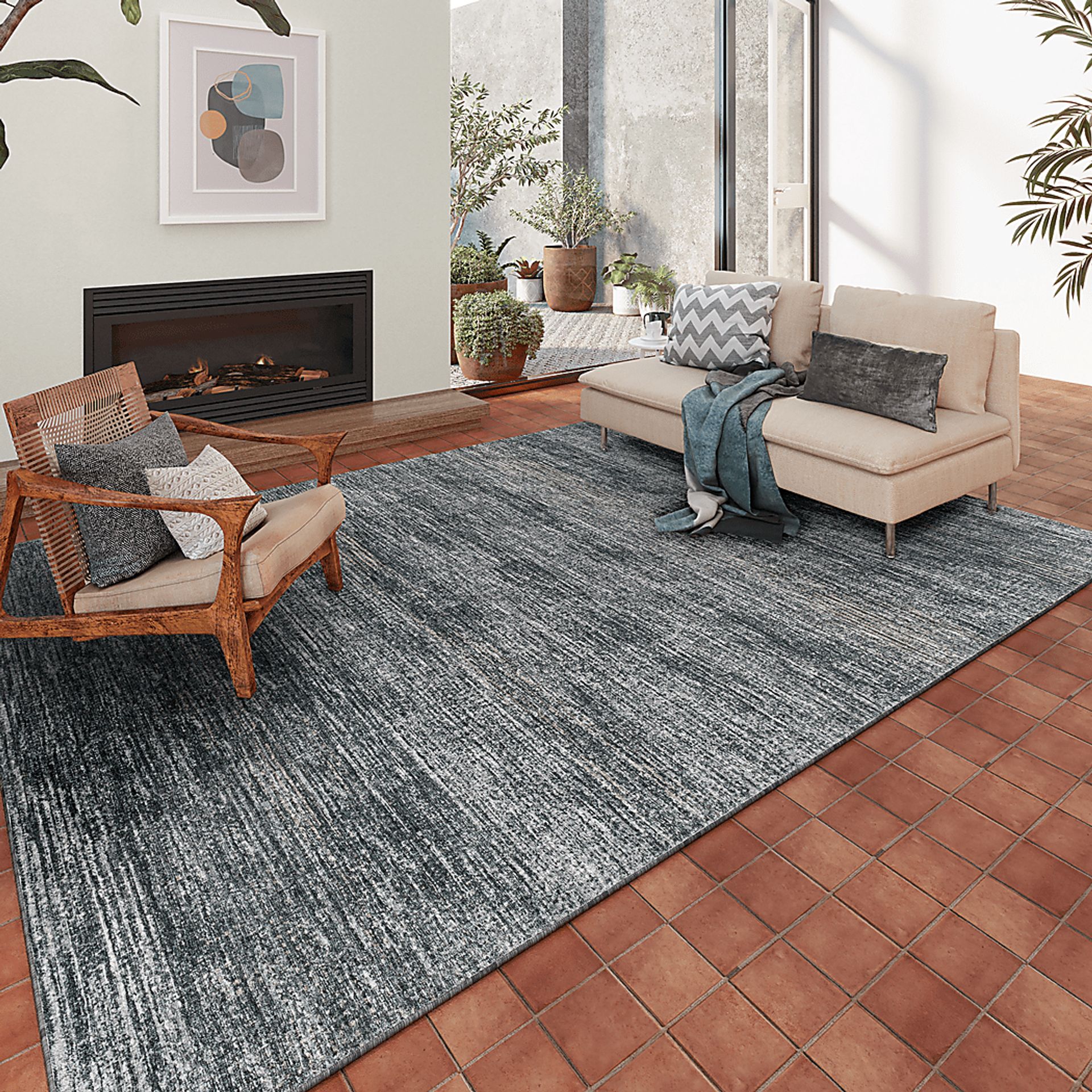 Houndwell Black 3' x 5' Rug - Image 2